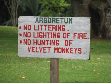 115 Velvet Monkey Sign